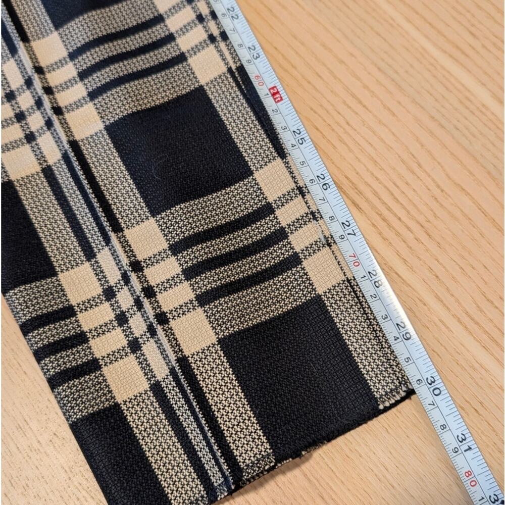 Brian Dales Pants Womens IT 44/M Black/Cream Check Plaid Wool Mid-rise Chino NWT - Picture 9 of 12